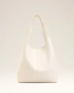 Weiße Etienne Hobo Bag aus Taurillon-Leder Weiß Unisex Weiss