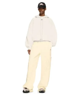 Weißer Hoodie mit Pfeile Nude