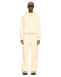 Weißer Hoodie mit Rosen Nude