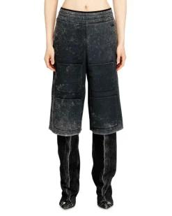 Weit geschnittene Shorts aus Scuba mit Marmoreffekt - Kurze Hosen - Unisex - Schwarz