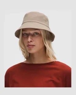Wendbarer Bucket Hat aus Waschung – Khaki – Größe Dilute