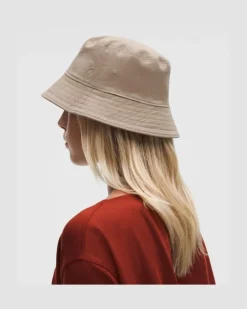 Wendbarer Bucket Hat aus Waschung – Khaki – Größe Dilute