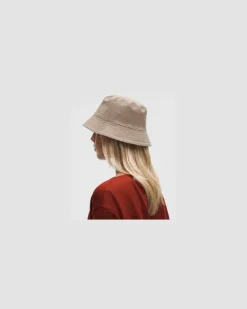 Wendbarer Bucket Hat aus Waschung – Khaki – Größe Dilute