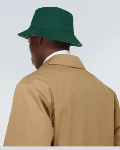 Wendbarer Fischerhut Burberry Check aus Twill GrüN