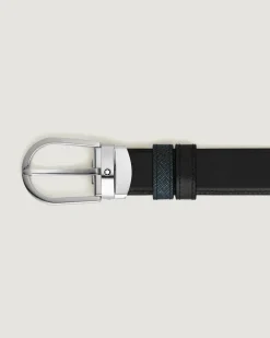 Wendbarer Gürtel mit hufeisenförmiger Schließe mm aus Sartorial Leder - MB220965 - Gürtel