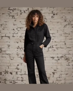 Western-Overall aus Denim Black
