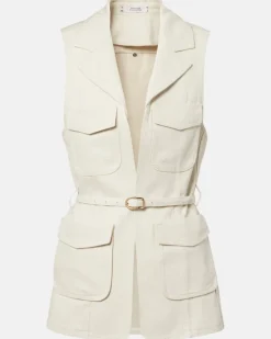 Weste Summer Of Love aus Denim Beige
