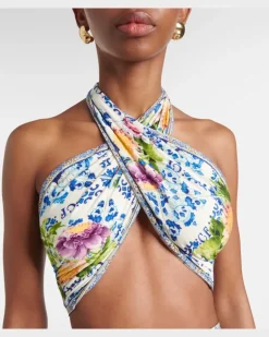 Wickeltop mit Kristallen Multicolor
