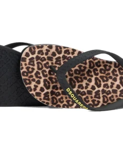 Wild2 Flip-Flops mit Leoparden-Print - Braun