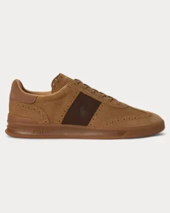 Wildleder-Brogue-Sneaker Heritage Aera Tan