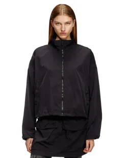 Windbreaker aus kompaktem Nylon - Jacken - Damen - Schwarz