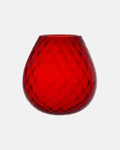 Windlicht Macramé Large Rot