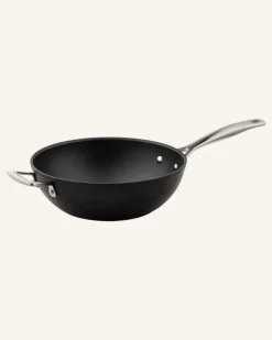 Wok-Pfanne Aluminium Antihaft silber Schwarz