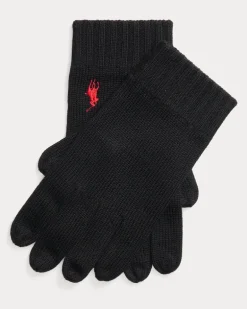 Wollhandschuhe mit Pony Black