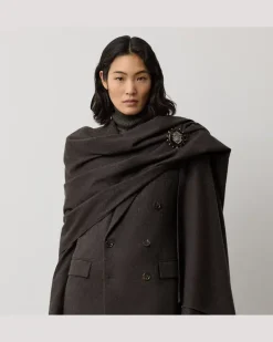 Wolljacke Rolland mit Fischgratmuster Brown