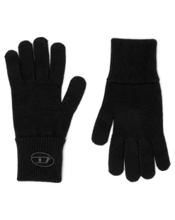 Wollmischung Handschuhe mit eingesticktem Logo - Handschuhe - Unisex - Schwarz