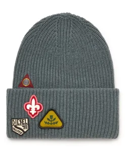 Wollmütze mit Logo-Patches - Mützen - Unisex - Grau