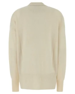 Women Cardigan Beige Cashmere