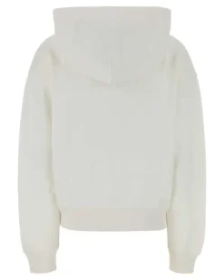 Women Cotton Sweatshirt Whitelightnavy Exterior: Felpe Sweater