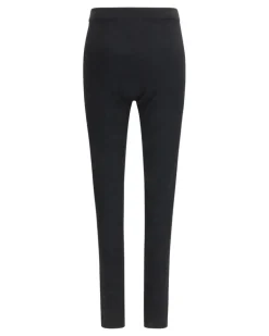 Women Elastic Gg Jacquard Leggings Black Viscose; Polyester Trousers