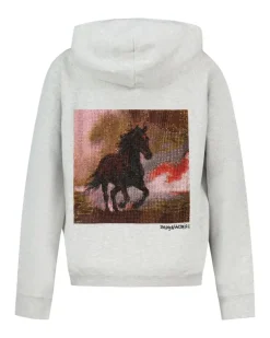 Women Georgy Mo Chine Hoodie - Cotton Grey Ready-To-Wear Hoodies