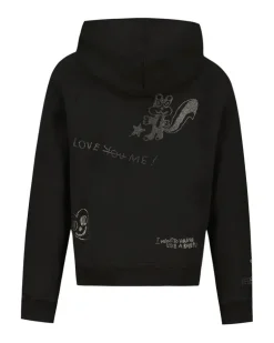 Women Georgy Mo Chin Hoodie - Cotton Black Ready-To-Wear Hoodies
