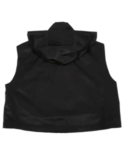 Women Leisure Hooded Vest Logo Toffe Felpe Polyamide O Nylon Sweater Black