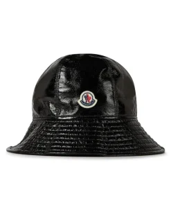 Women Logo Patch Bucket Hat Black Accessories > Beanies