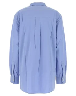 Women Pyjamas Shirt Blue Organic Cotton