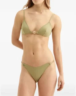 Women's Alva Small Triangle Bikini Top Ss26 W Green