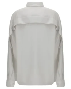 Women's Amari Long-Sleeve Shirt Cloud White Silk