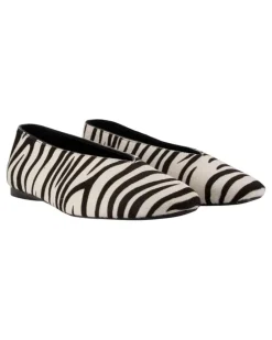 Women's Ana Ballerina Black Calfskin