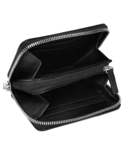 Women's Anett Logo Zip Around Wallet Black Accessories