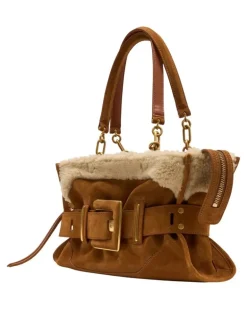 Women's Anthem Shoulder Bag Leather Brown Calfskin Shoulder-hobo-bags