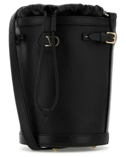 Women's Antibes Bucket Bag Black Calf Leather
