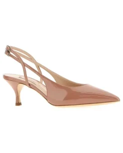 Women's Antiqued Pink Leather Giulia Pumps Moka Scarpe Con Tacco High Heel Shoes Rose