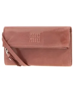 Women's Antiqued Pink Leather Pouch Antico Extra-Accessori Accessory