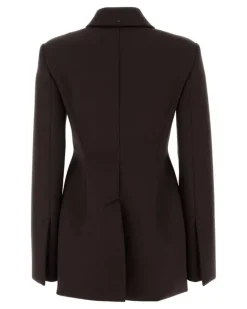 Women's Aubergine Polyester Blend Bacio1234 Blazer Caffe Giacche E Gilet Caffe` Jacket Brown