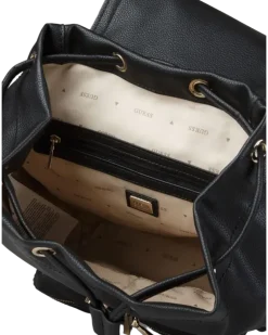 Women's Backpack Black Polyurethane