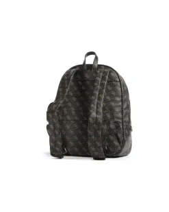 Women's Backpack Brown Logo Polyurethane