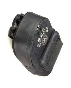 Women's Backpack Denim-Black Cowhide Navy