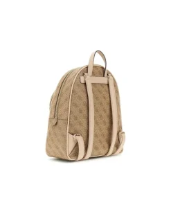 Women's Backpack Latte Logo Polyurethane Beige