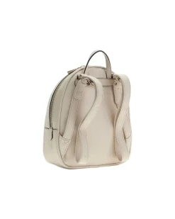 Women's Backpack Stone Logo Polyurethane Bags - Backpacks White