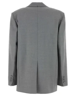 Women's Baffo Blazer Gray Virgin Wool Blazers