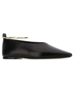 Women's Ballet Flat Black Leather Caprina