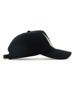 Women's Baseball Cap Black Cotton