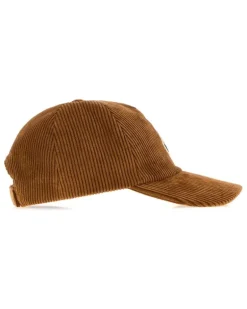 Women's Baseball Stretch Corduroy Cap Caramel Polyester Nylon Elastane