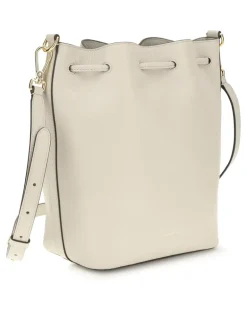 Women's Beat Generation Bucket Bag Eucalipto Calf Leather Bos Taurus Beige