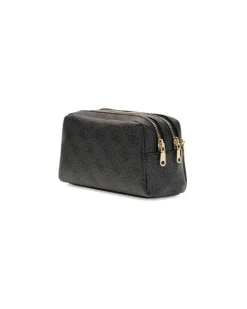 Women's Beauty Case Coal Logo Polyurethane Bags Cases Gray