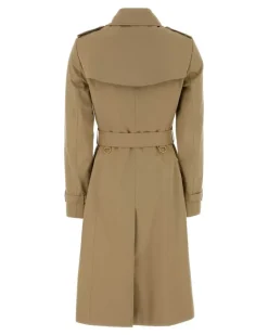 Women's Beige Twill Trench Coat Honey Cotton
